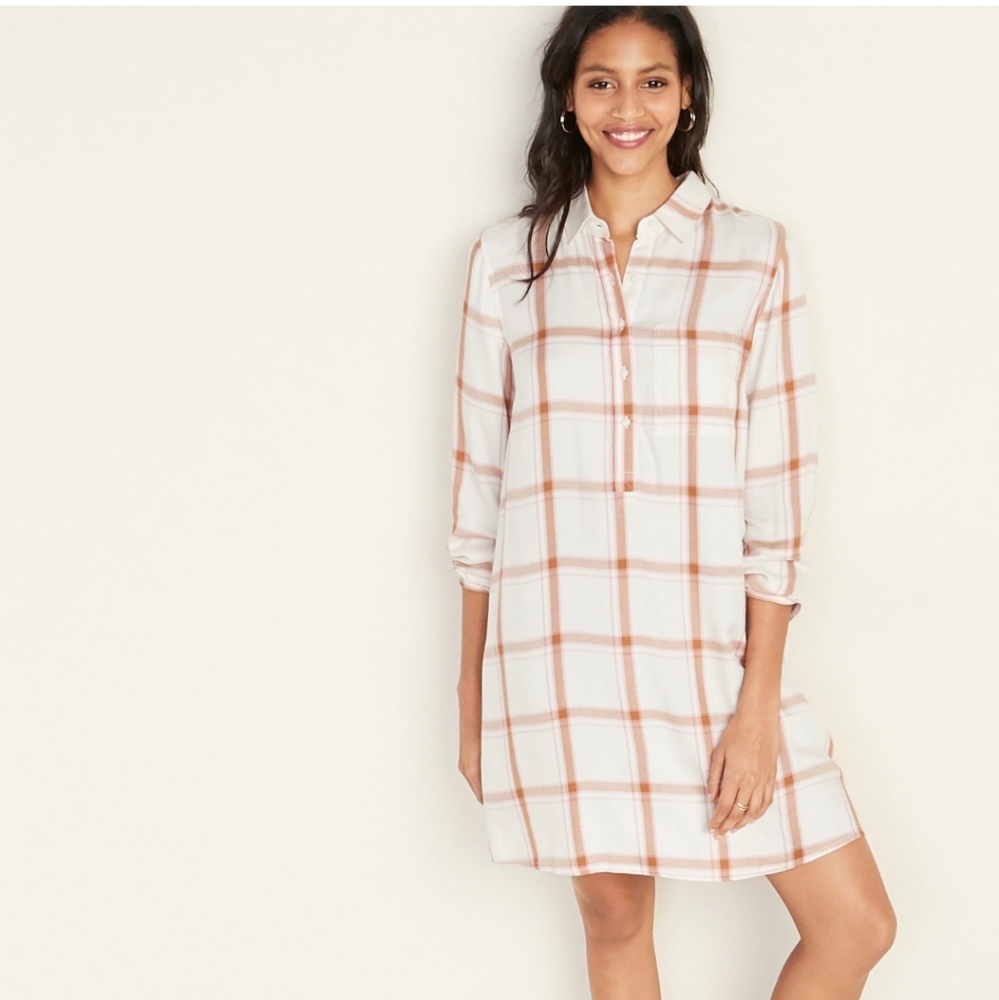 Plaid Popover Shirt Dress for Women

Size XXL D-55